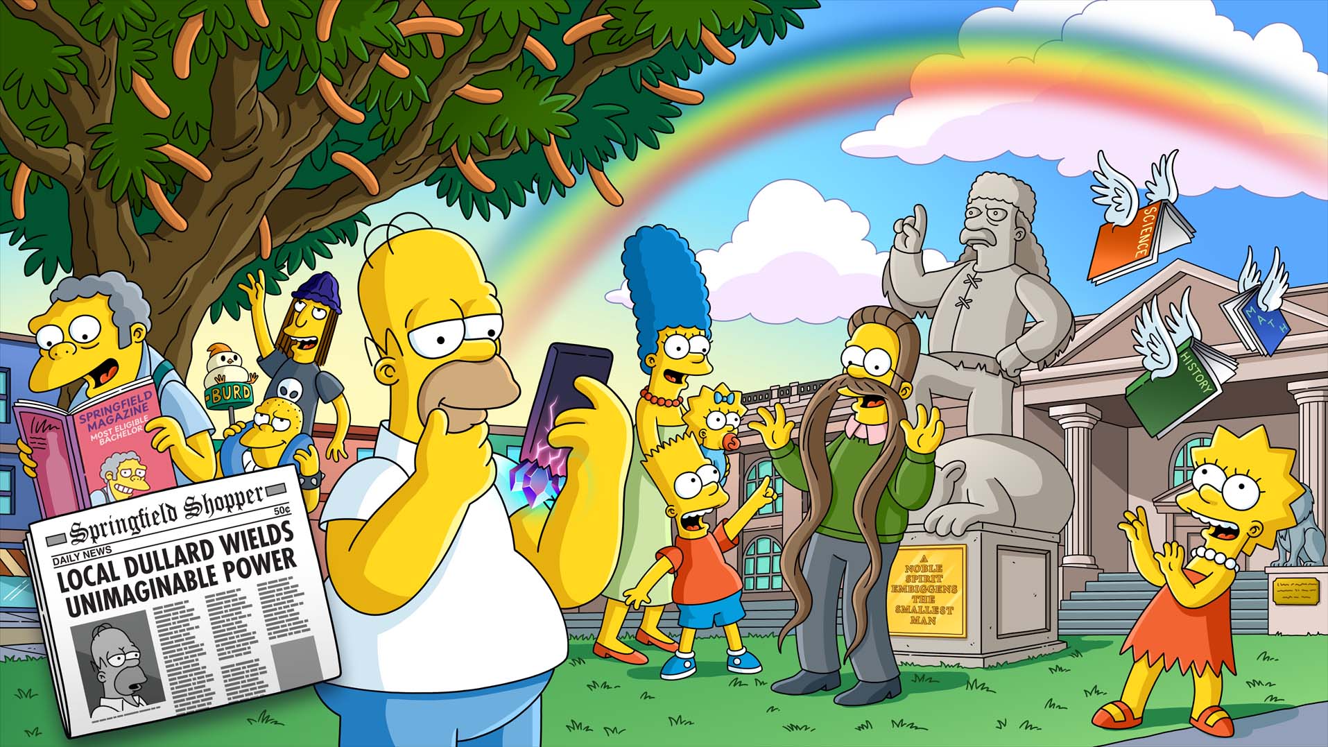 Fortnite x Simpsons loading screen art by Bill Morrison & Serban Cristescu (2 of 5)