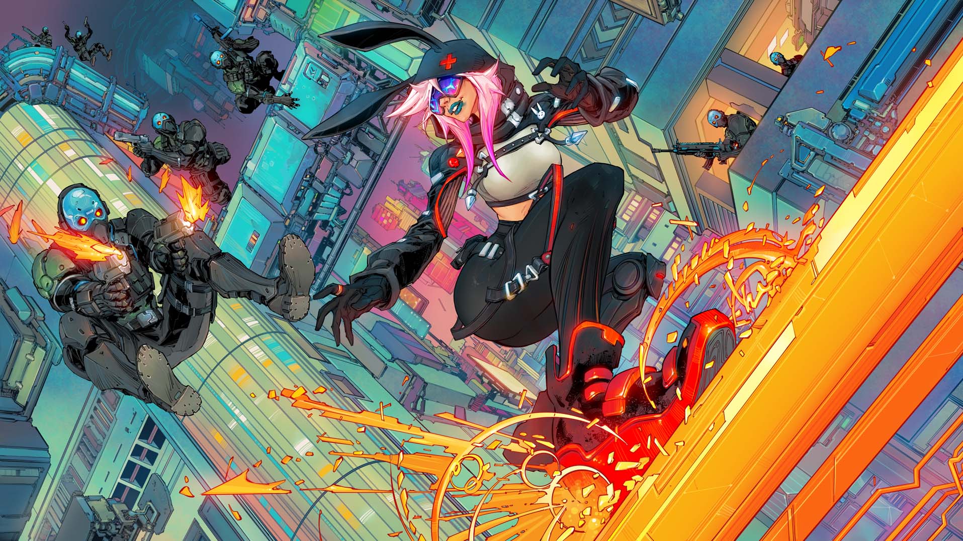 Fortnite loading screen art by Kenneth Rocafort (23 of 53)